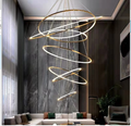 LED Spiral Chandelier with Multiple Rings (One Set)