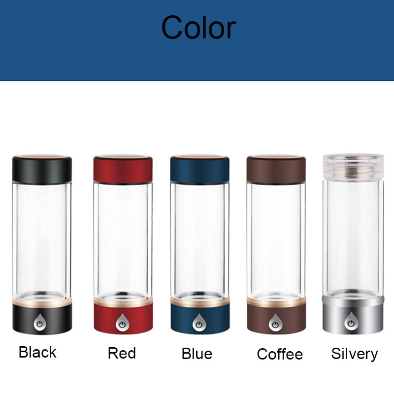 5th Gen Quantum Hydrogen Water Cup with Glass Design